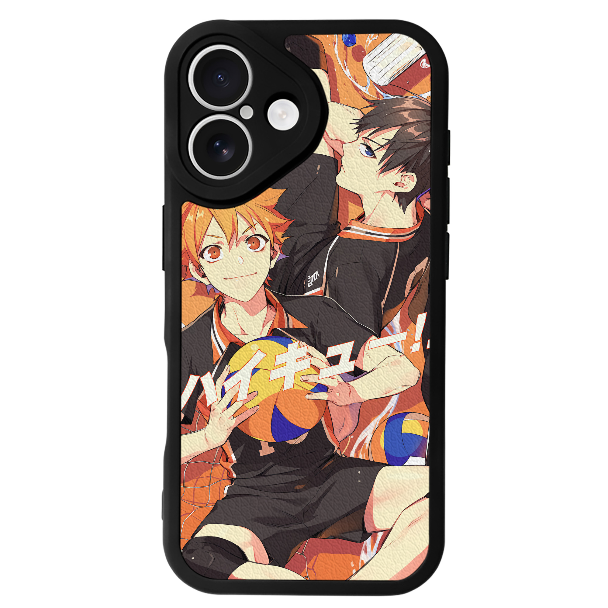 （画像用） ハイキュー!! Haikyu!! 【iPhone 16シリーズ対応】シリコンスマホケース（レザー調） 材質：シリコン